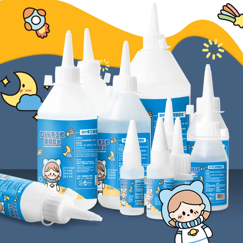 Детский спиртовой клей ручной работы DIY нетканый льняной канат для рисования пуговиц paulilong клей 30 мл Прозрачный спиртовой клей