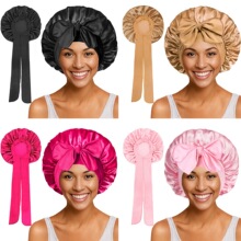 S 69951 Elastic Bow Satin Bonnet ������˯ñ ŷ������羳����