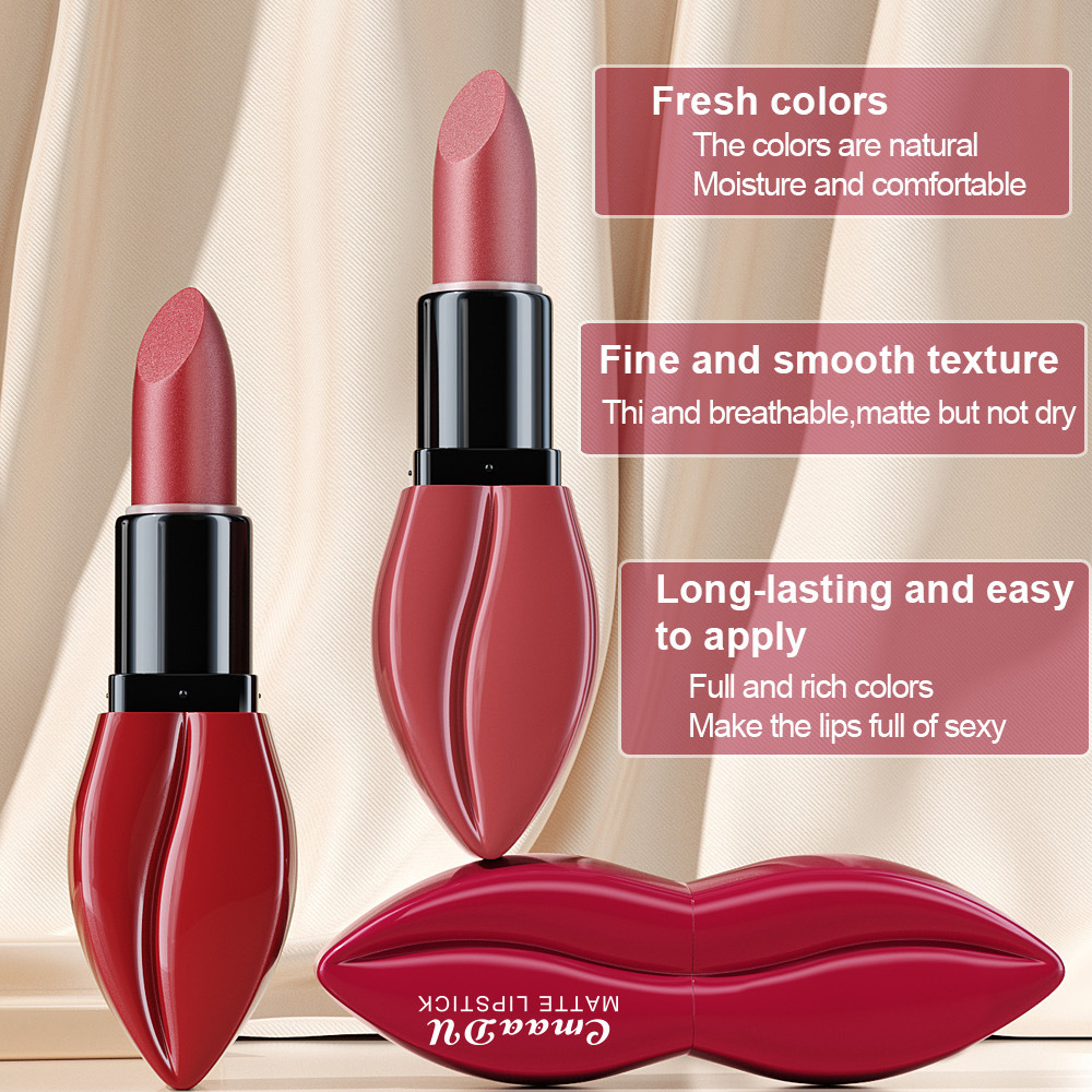 CmaaDu 10 Colors Matte Velvet Finish Long-lasting Moisturizing Lipstick Wholesale Cross-border Model_voghion.com