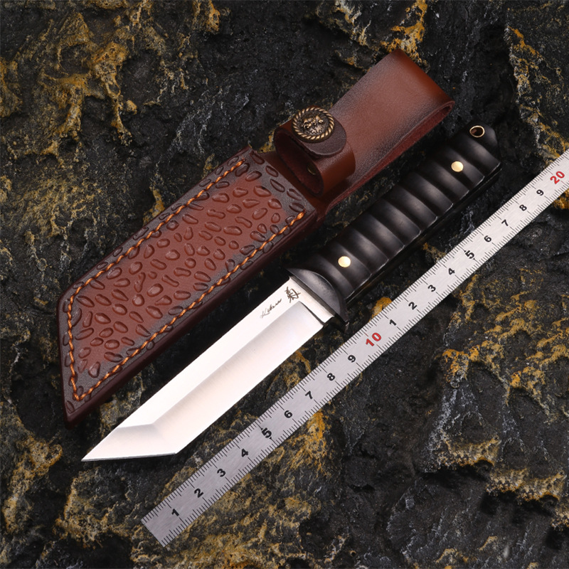 户外D2钢高硬度野营求生刀一体刀具登山钓鱼工具锋利收藏小直刀