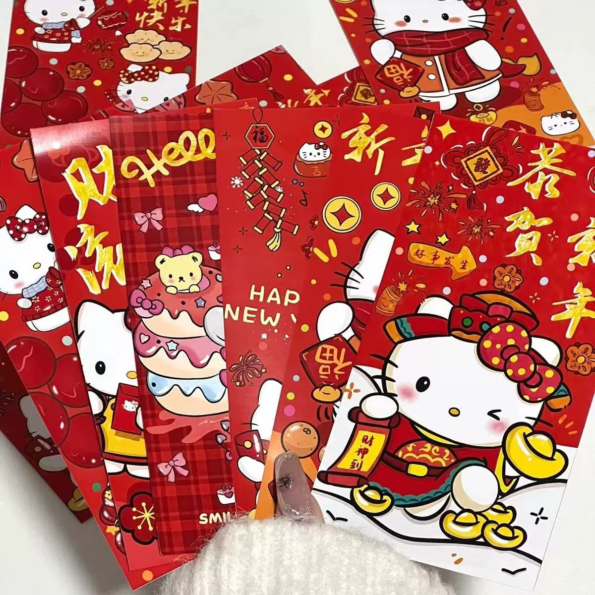 Мультяшный кит новогодний красный конверт с высокой стоимостью лица