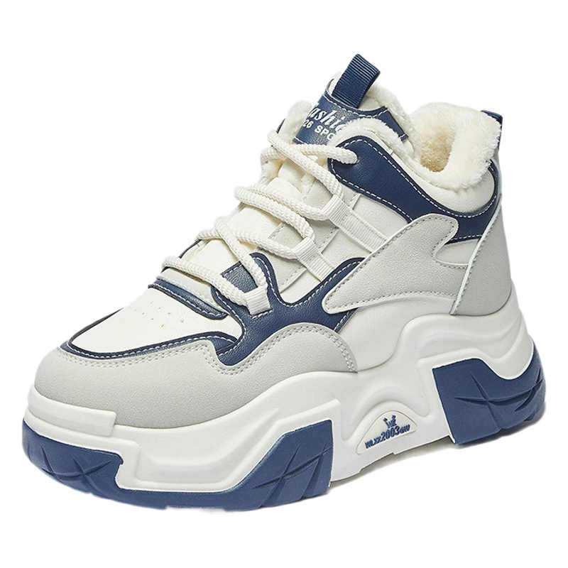 Новые женские зимние теплые повседневные спортивные кроссовки на флисовой подкладке в корейском стиле, модель C-6602