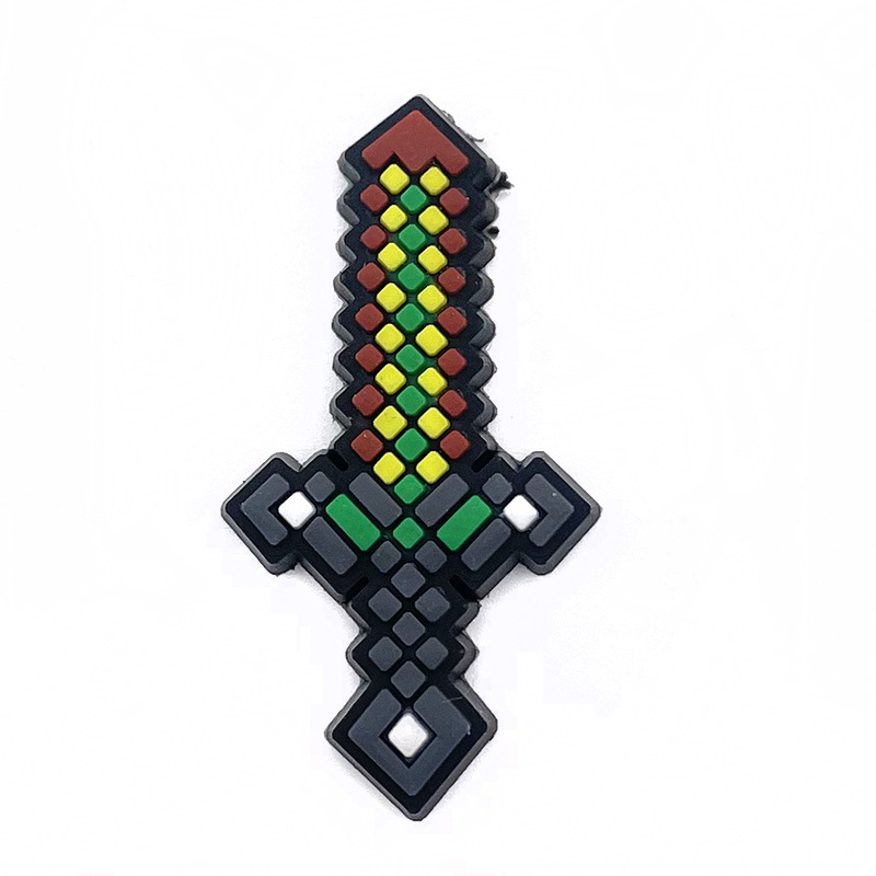 Juego Fútbol Rubik's Cube 47 zapatos con agujeros de bricolaje hebilla de zapatos de flores accesorios de goma suave desmontables dibujos animados Smart Star Boy