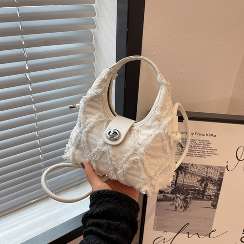 Niche Design Bags Women's Bags  Summer New Popular Versatile Crossbody Bags Fashion Diamond Canvas Handbags