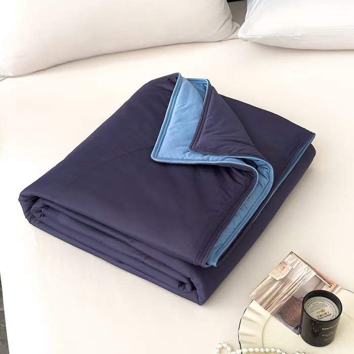 Deep sleep cool silk summer cool quilt solid color thin ice silk air conditioning quilt machine washable single double summer quilt a generation of hair