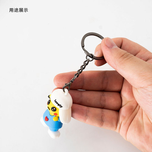 25/30mm gun black key ring with chain hanging single ring sheep eye lobster clasp doll DIY jewelry accessories wholesale