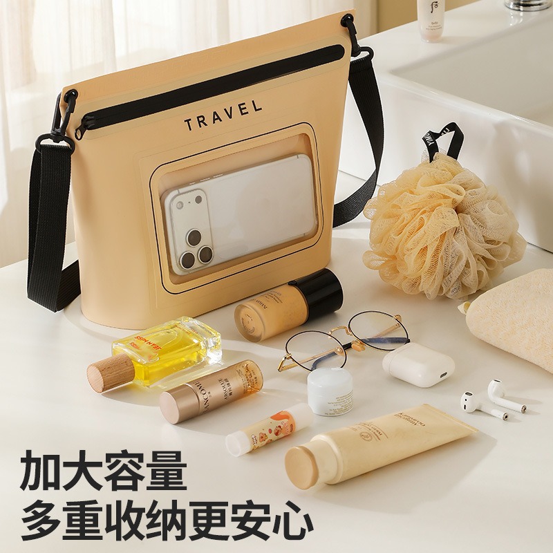 Portable Single-Shoulder Waterproof Bag, Large-Capacity Rafting Mobile Phone Storage Bag, New Outdoor Beach Swimming Cross-Body Bag Wholesale