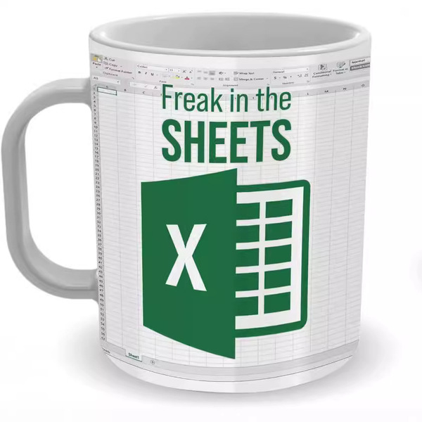 FREAK in The Sheets Spreadsheet Electronic Watch Ceramic Coffee Mark…