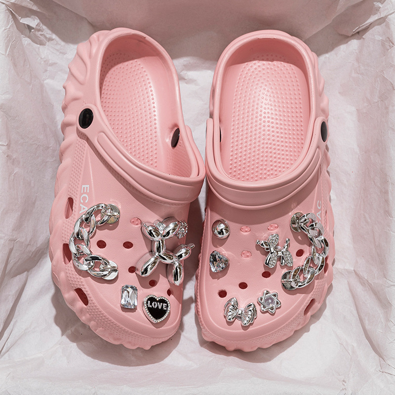 실버 풍선 개 핑크