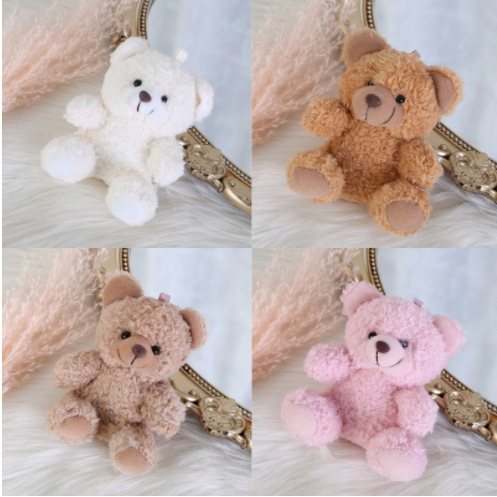 Cartoon Bear Plush Toy Teddy Bear Plush Pendant Small Doll Bear Keychain Souvenir Doll Wholesale