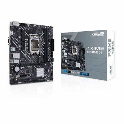 Материнская плата для настольных игр ASUS PRIME H610M-K D4, подходящая для процессора 12-го поколения 12400F