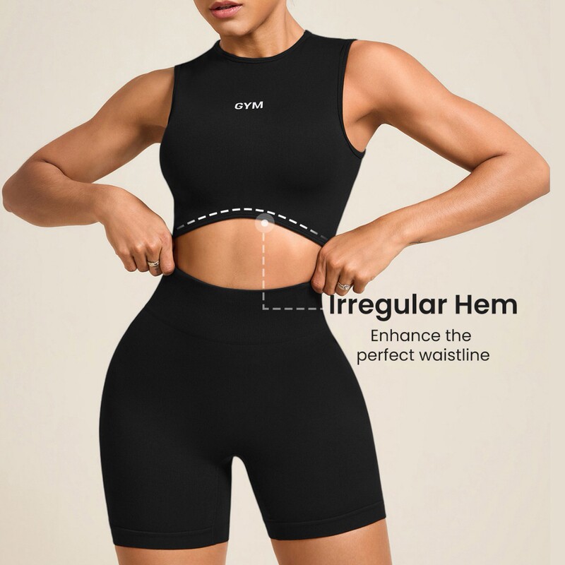 Cross-Border New Product Seamless Peach Hip Yoga Suit Women's Tummy-Tightening Outer Wear Running Sports Fitness Vest
