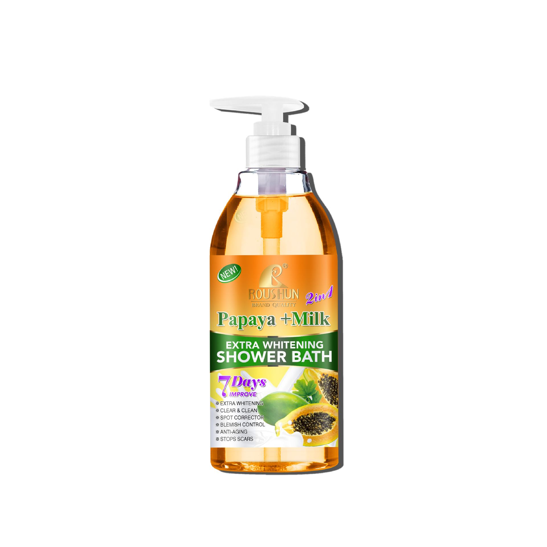 Papaya milk shower gel with CPNP SCPN FDA certificate factory wholesale