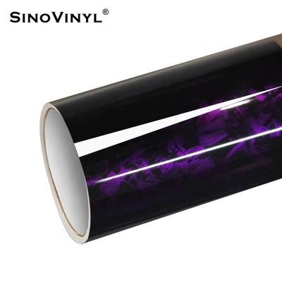 Kalek Pet Carbon Fiber Laser | Automotive Film - 15217-m-pet-small-texture-flower-carbon-purple