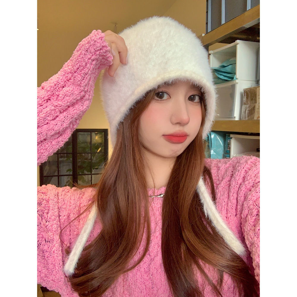 밀크 화이트 [고급 모조 밍크 헤어 소재]