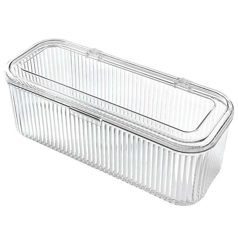 Caja de almacenamiento de soplo de polvo de acrílico Tocador de escritorio Cepillo de maquillaje Lápiz labial Caja de polvo Cojín de aire Caja de almacenamiento de huevos de belleza