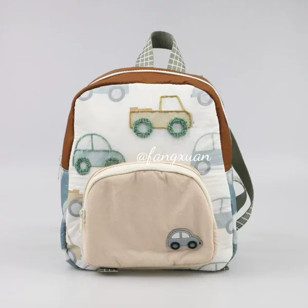 Cross-Border 2025 New Product Cartoon Embroidery Cute Children's Backpack Kindergarten Boys and Girls School Bag