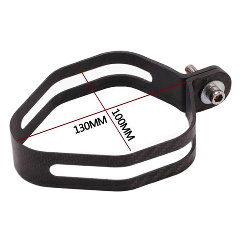 Tubo de escape de la motocicleta aro de fibra de carbono anillo colgante de cuatro esquinas hexagonal hermano aro redondo 304 anillo fijo