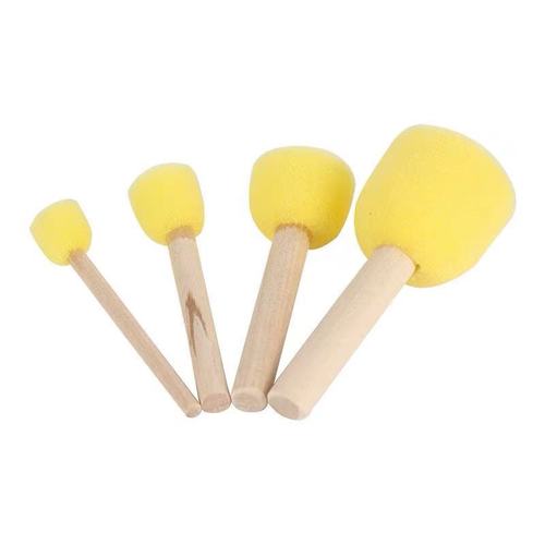 Children's sponge brush painting sponge stick diy graffiti rubbing kindergarten art brush mushroom head sponge seal