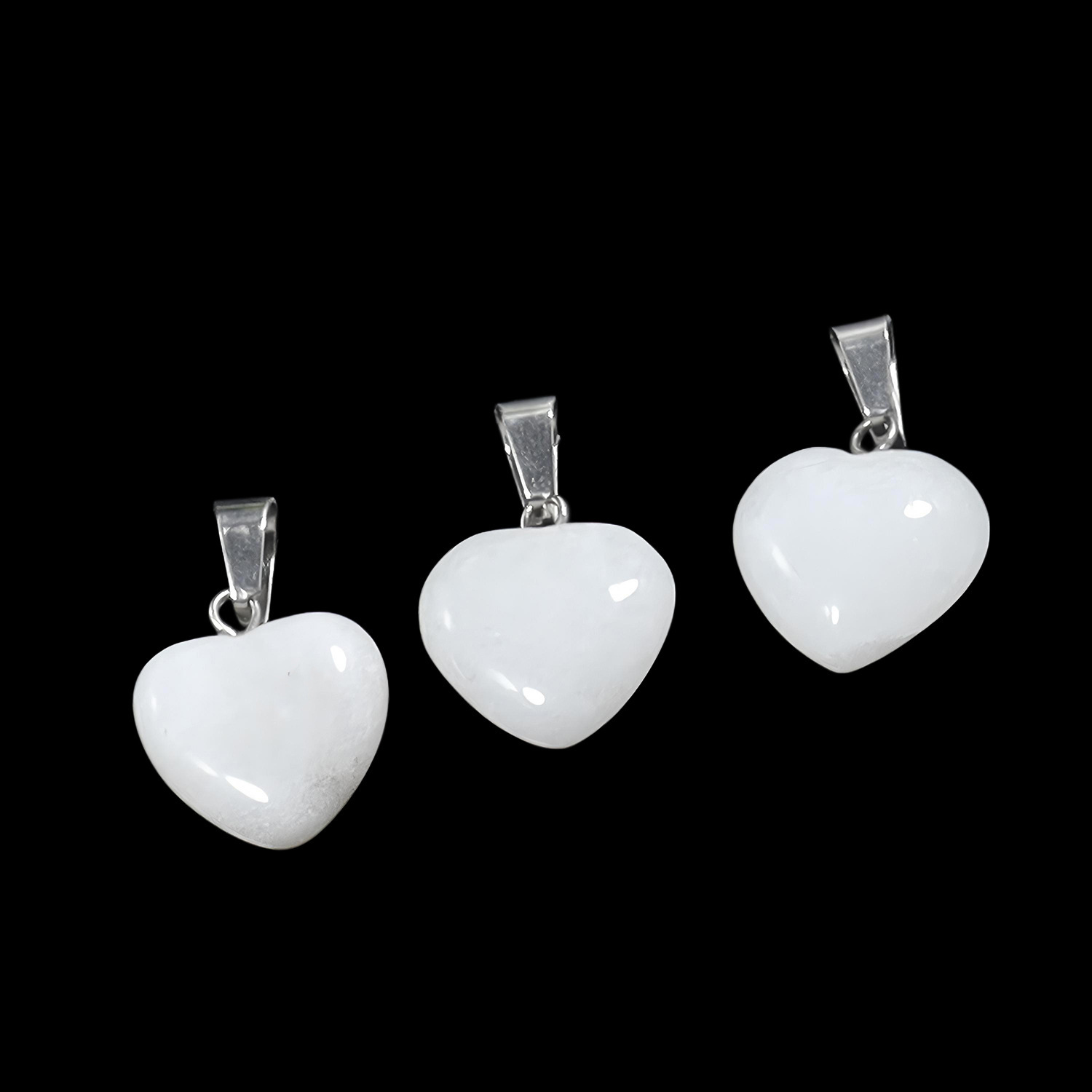 Transfronterizo Amazonas polvo de cristal caballo colgante 16mm pequeño corazón de melocotón regalo de día de San Valentín colgante de gemas naturales en forma de corazón