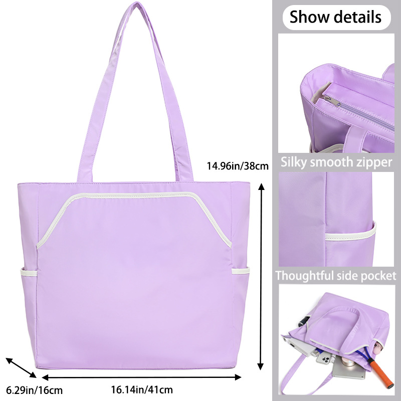 Bolsa de tenis para deportes al aire libre, bolsa de pelota de hombro único, bolsa de bádminton de gran capacidad para mujeres de alto valor facial image 1