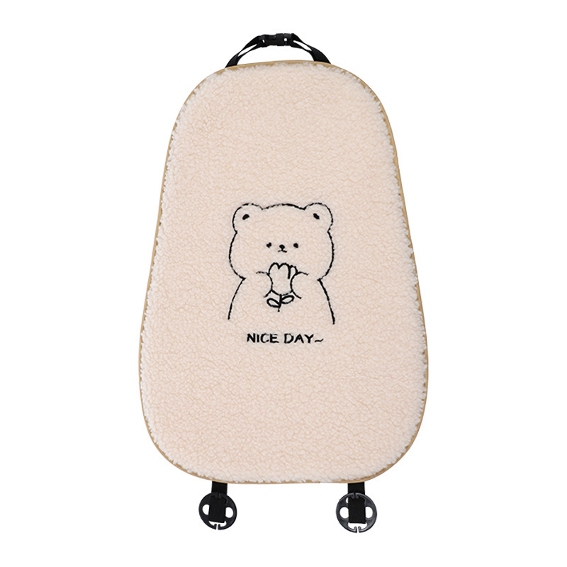 かわいいバニーカーシートクッション秋と冬ぬいぐるみ暖かく快適な肥厚カーシートカバー漫画カーシートクッション|undefined