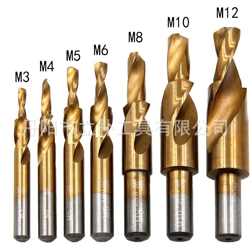 Высокоскоростная стальная ступенчатая дрель M35, титановое покрытие, сверло второго порядка, 6542, нитрированное шаблонное сверло, сверло