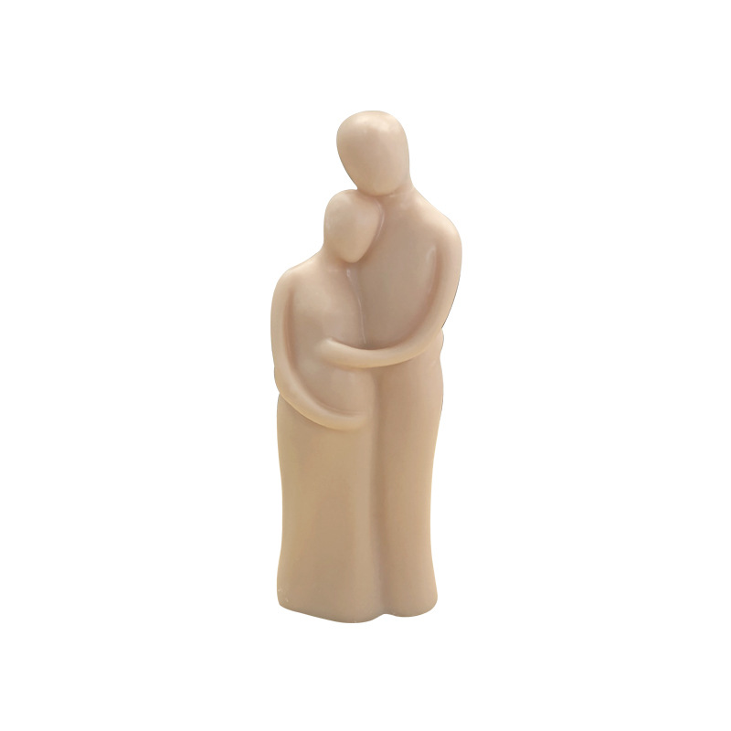 Retrato aromaterapia vela molde de silicona Madre y niño abrazo amante abrazo humano hecho a mano jabón en stock