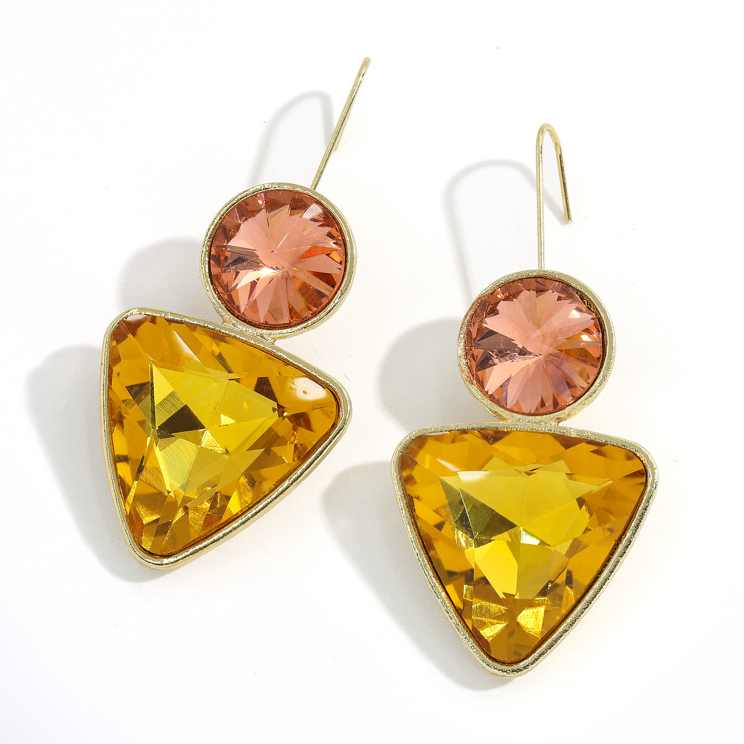 Fashion Alloy Inlaid Colored Gemstone Earrings display picture 10