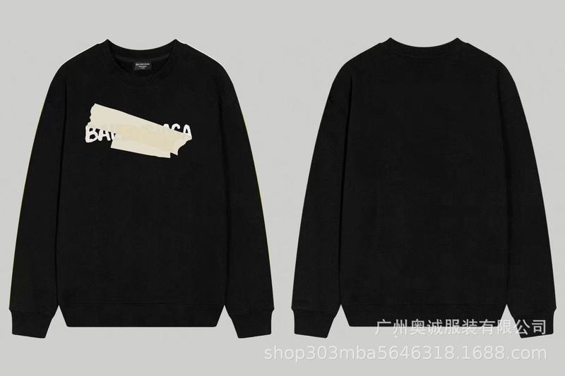 国境を越えた貿易 B's 24ss 秋 BB's ロゴプリント スウェットシャツ 380g コーマ綿二重糸 メンズ レディース スウェットシャツ|undefined