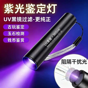 Portable 365nm UV Flashlight for Cat Fungus Detection, Money Detection, Fluorescent Anti-Counterfeiting Purple Light