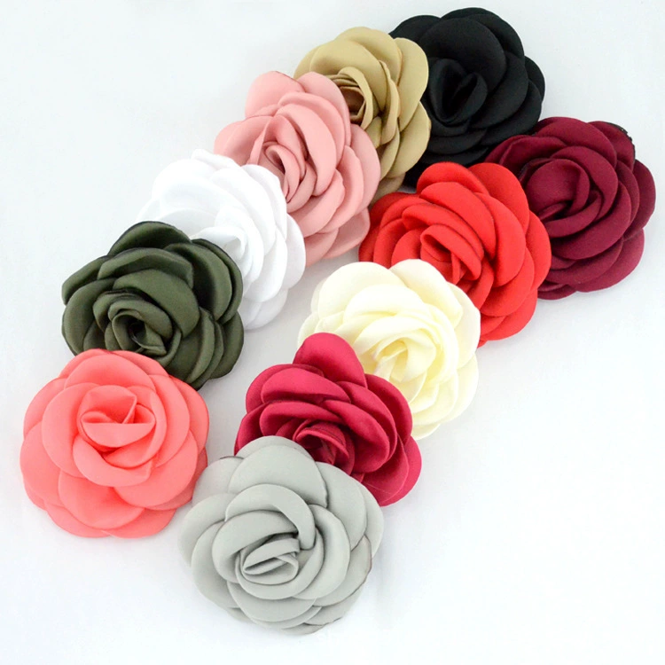 6cm обожженный край камелии завод оптом ювелирные аксессуары ручной работы обжаренный край розы цветок брошь на складе