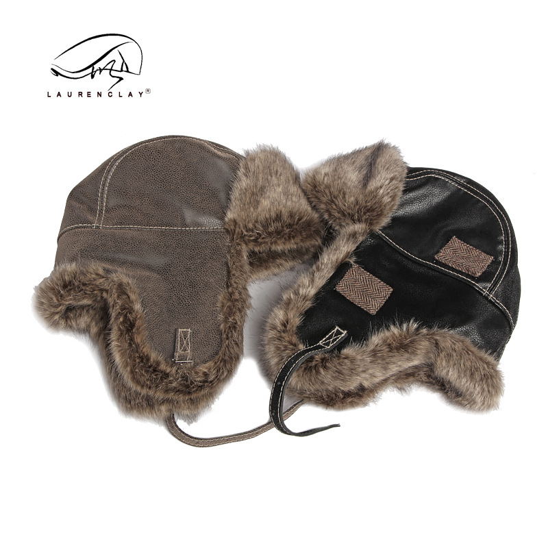 Noreste sombrero de los hombres de invierno protección auditiva caliente lei feng sombrero de cuero al aire libre montar motocicleta sombrero protección auditiva sombrero piloto mujeres