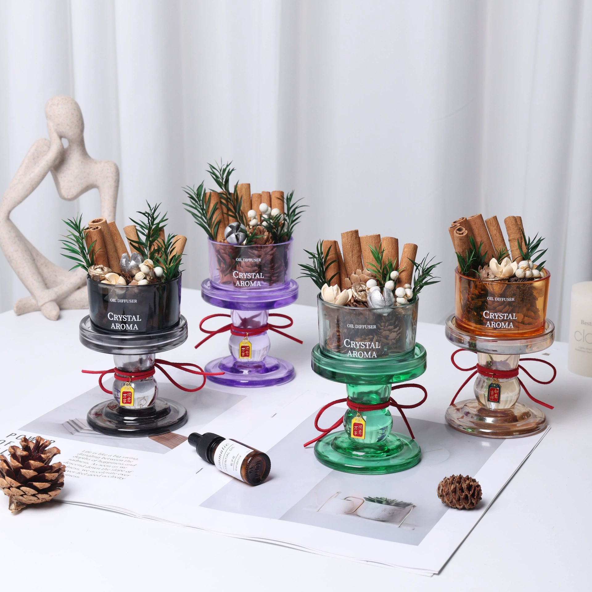 Корица приносит богатство DIY без огня ароматерапия домашний офис без огня ароматерапия сушеные цветы лесные украшения подарок на день рождения