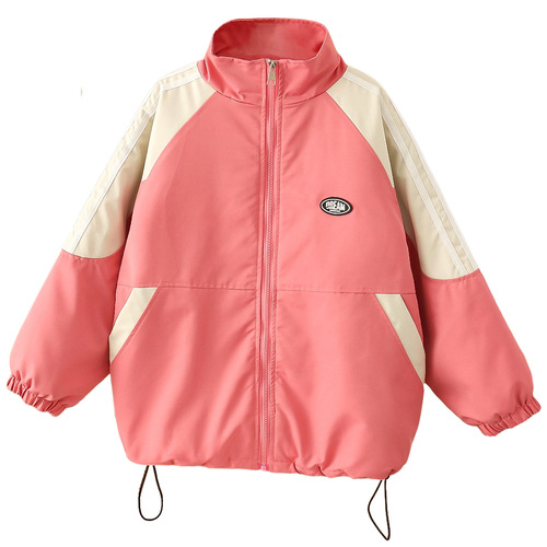 Girls 2024 winter new style quilted thickened jacket mountaineering jacket sports splicing outdoor warm and fat
