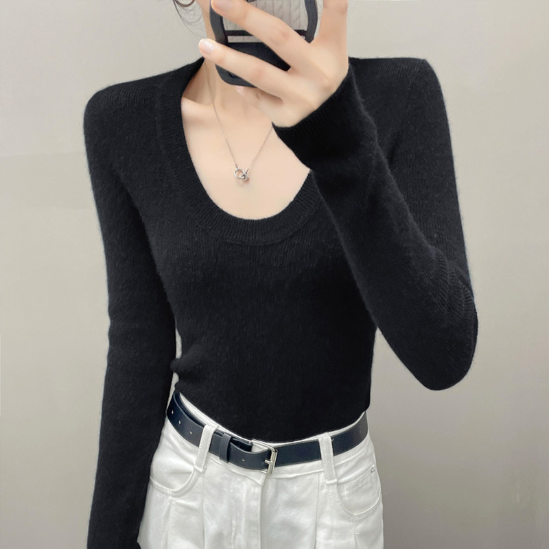 Autumn and Winter Hit~ European Soft Cashmere Sweater for Women, Slim Fit, Round Neck Knit Base Sweater