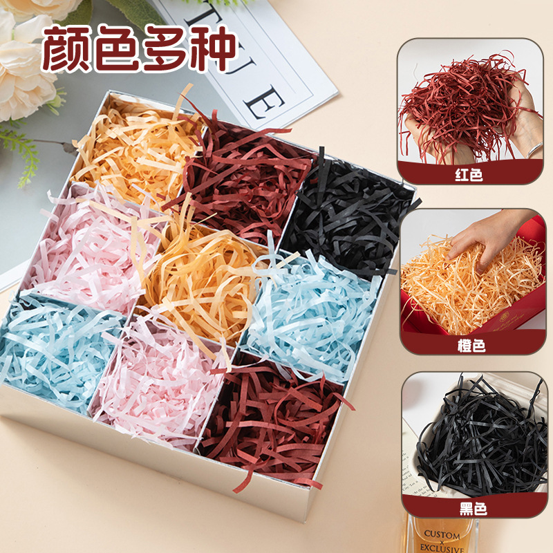Papel de paja de lavado por kilogramo para vender cajas de regalo bolsas de regalo llenas de caja de regalo de boda embalaje caja de dulces de boda papel de decoración hilo de papel roto image 3