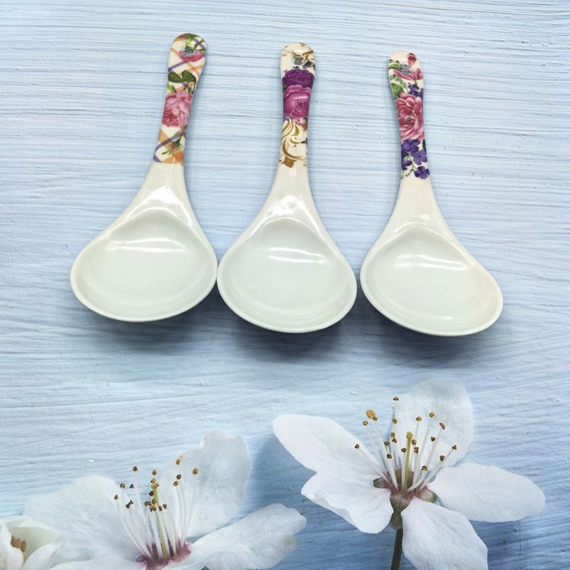 Cucchiaio di plastica per riso, grande cucchiaio da zuppa per cuociriso, utensili da cucina, per uso alimentare, stile semplice floreale_voghion.com