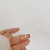 Fruit elastic cute fresh brand ring with crystal, 2021 collection, Korean style