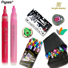 Cross-border high-quality hand-painted clothes graffiti markers large-capacity mobile phone case colorful waterproof acrylic pen set