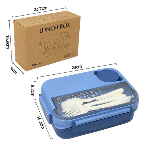Amazon four-compartment plastic student lunch box Japanese-style sealed lunch box microwave heated lunch box