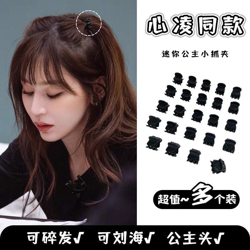 Black Mini Small Grab Clip Back Head Half Tie Autumn and Winter New Headline Hair Clip Hair Clip High-grade Head Small Artifact