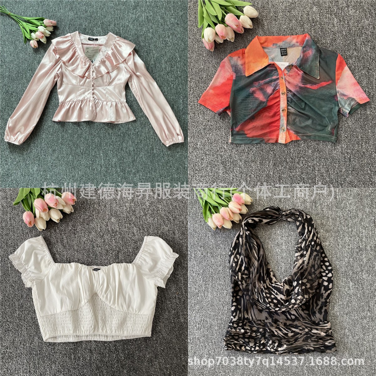 Inventario de ropa de mujer de Shein, chaqueta de moda sexy de verano, ropa de mujer, comercio exterior, Amazon, fuente de precios bajos. image 3