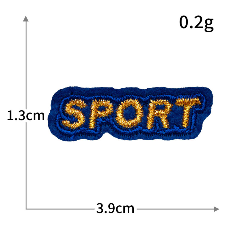 小型金銀糸クラウン蜂バッジコンピュータ刺繍スポーツ文字刺繍布ステッカー粘着パッチステッカー|undefined