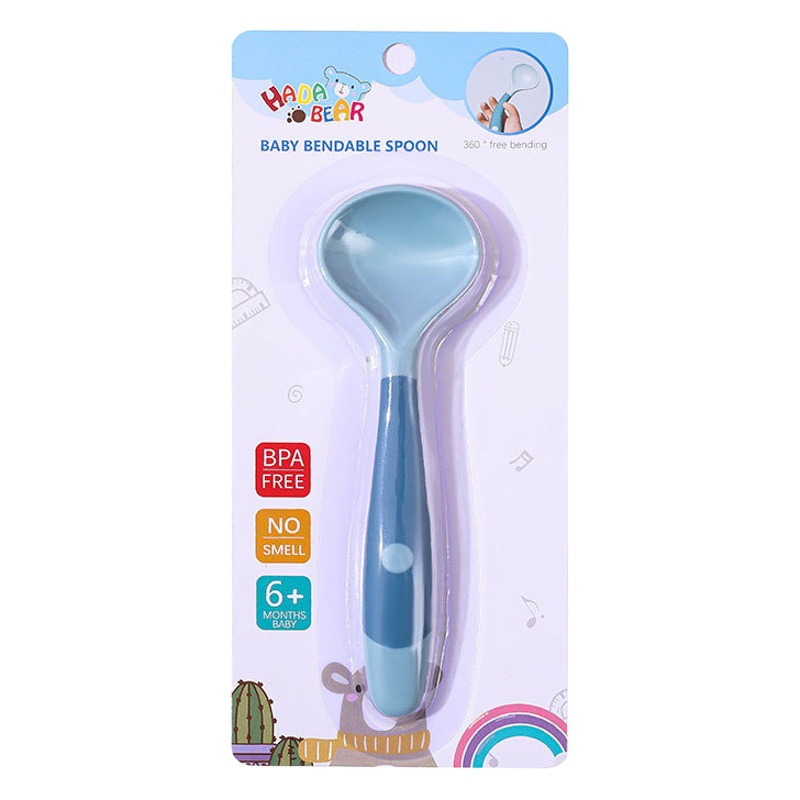 Bebé aprendiendo a comer entrenamiento auto-comer cuchara suplemento de alimentos para bebés cuchara flexible cuchara grande niños vajilla