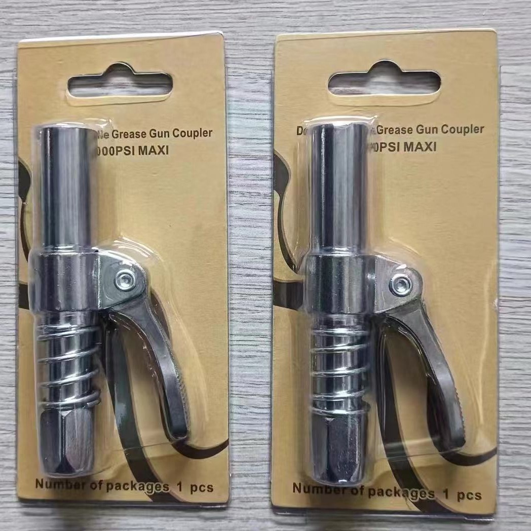 新款高压注油嘴单手柄铁钳式高压注油嘴枪头 自锁平嘴平头配件