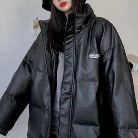 皮衣棉服女潮新款宽松韩版冬季大码面包服棉衣外套百搭