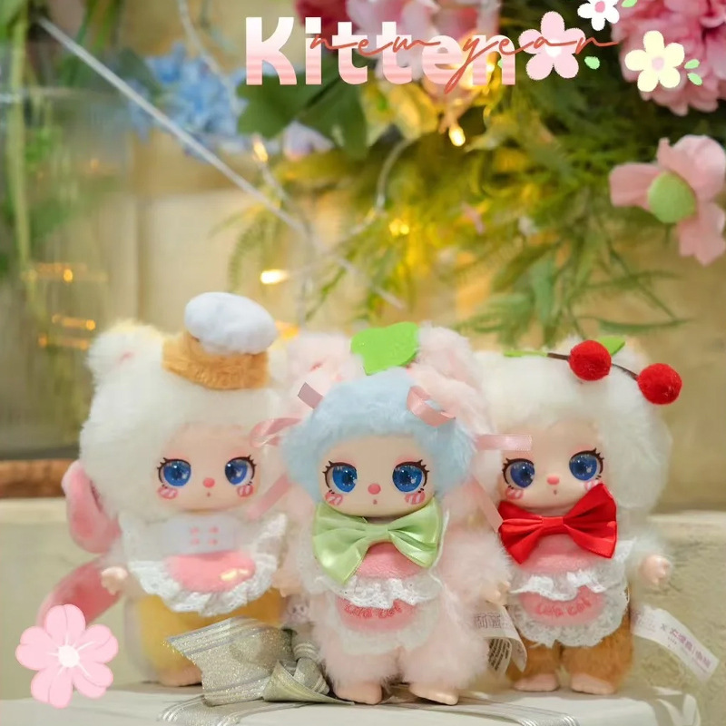 新商品のリラ4世代のデザート師の子猫のぬいぐるみの盲目の箱のおもちゃの柔らかいかわいいデスクトップの置物が爆発的に発表されました。|undefined
