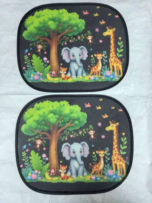 Children's Car Curtains, Sunshades, Magnetic Sunshade Curtains, Summer Baby Sun Protection and Heat Insulation Curtains, Cartoon Car Side Window Thick Sunshades (Sun shade) - 4436-deer