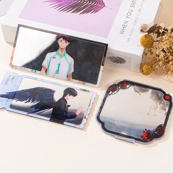 Acrylic keychain mirror finish acrylic custom processing Company event gift pendant double-sided color printing production